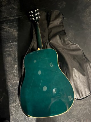 Guitarra Acústica Azul con Funda