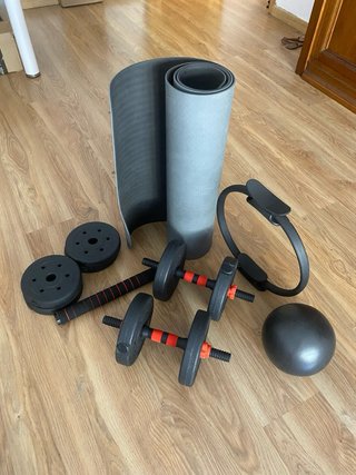 Set de entrenamiento: pesas, esterilla y más