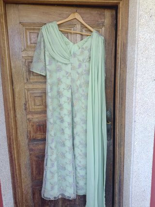 Vestido de fiesta  boda verde