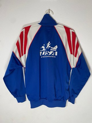 Chaqueta Adidas Azul y Roja Vintage