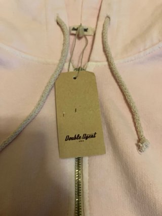 Sudadera rosa con cremallera Double Agent