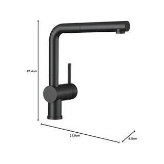 Rubinetteria da cucina BLANCO LINUS-S 525807 nero opaco