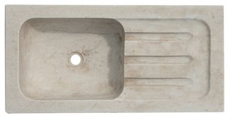 Lavabo in marmo bianco L82xP41xH18 cm · per il bag
