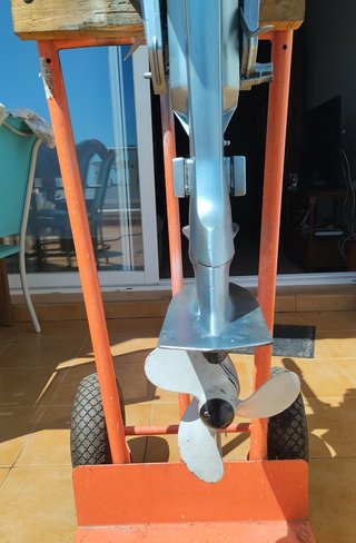 Motor fueraborda marca Evinrude 6 hp 2 tiempos