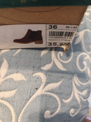 Botines burdeos ante talla 36