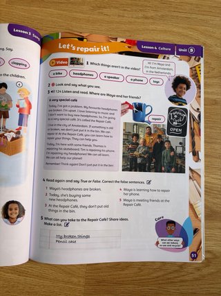 Libro de texto Inglés Open Up 4 Primaria