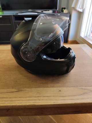 Casco de moto negro modular talla XL 61