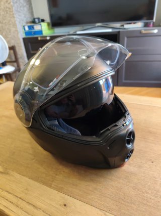 Casco de moto negro modular talla XL 61