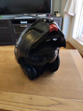 Casco de moto negro modular talla XL 61