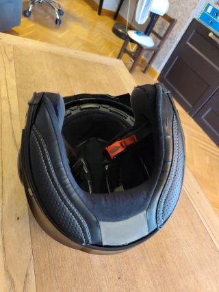 Casco de moto negro modular talla XL 61