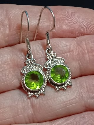 Pendientes Plata Ley peridoto