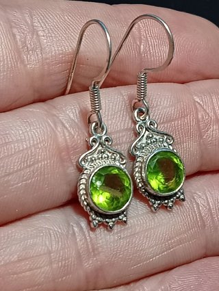 Pendientes Plata Ley peridoto