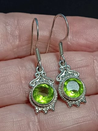 Pendientes Plata Ley peridoto