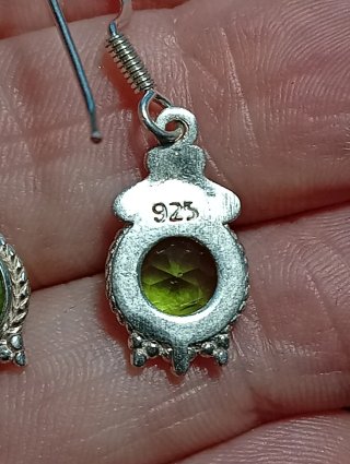 Pendientes Plata Ley peridoto