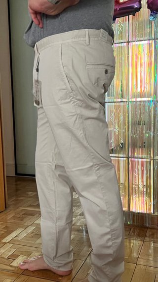 NUEVOS Pantalón Chino Slim Fit Beige Talla 48