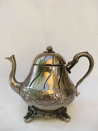 Juego de Té y Café Vintage Plateado