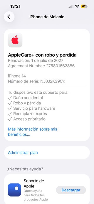iPhone 14 Morado - Como Nuevo