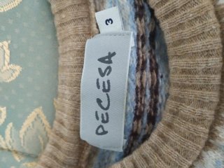 Jersey niño beige cuello redondo estampado
