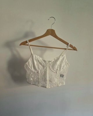Top Corsé Encaje Blanco