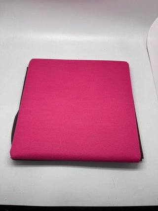 Taburete caja plegable tela rosa/marrón (88750)
