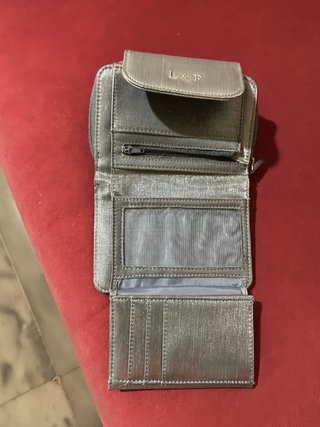 Cartera monedero gris