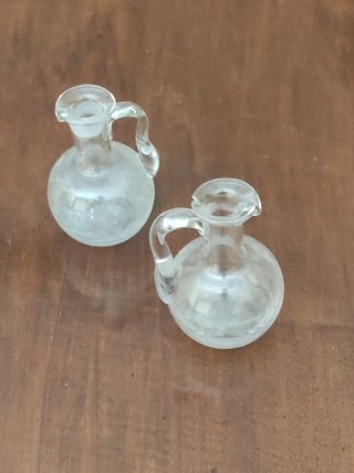 Jarras cristal antiguas cristal soplado (2 ud.)