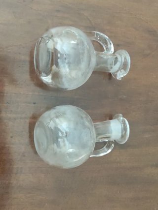 Jarras cristal antiguas cristal soplado (2 ud.)