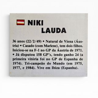 Calendário Bolso F1 Impala Niki Lauda 1975