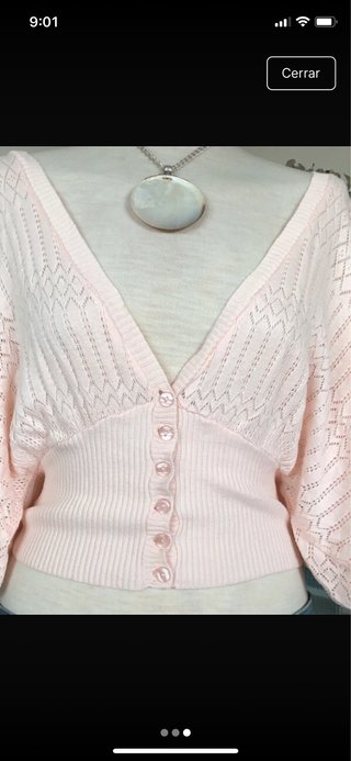 Bolero torera Blusa vintage rosa abotonada
