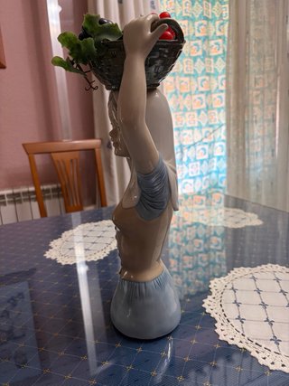 Pack 2 Figuras Cerámica Mujer Cesta