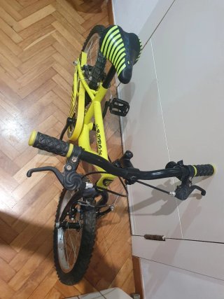 Bicicleta infantil 16 amarilla