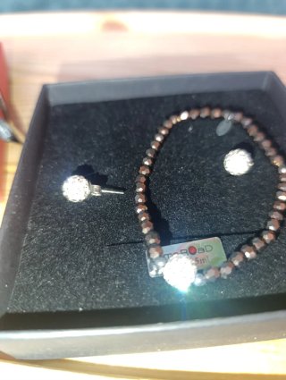 Conjunto Lotus Pendientes y Pulsera Plata 925