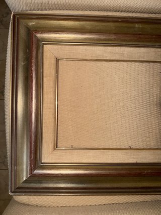 Marco de madera dorado y plateado