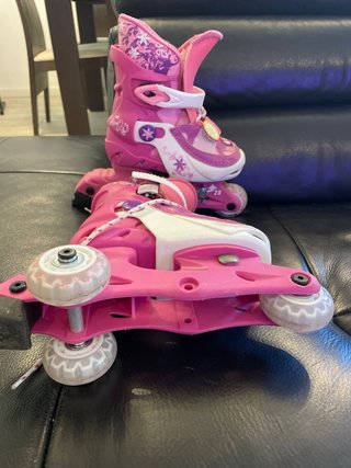 Patines rosas ajustables talla 25-28