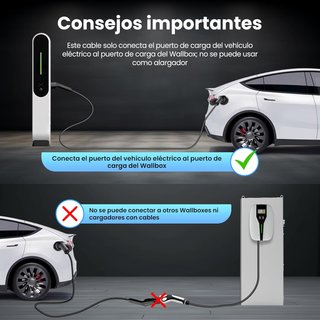 GONEO cable carga coche eléctrico tipo 2 11 kW 7m