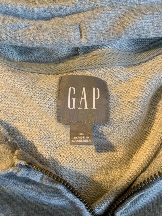 Sudadera GAP Gris con Capucha Talla XL