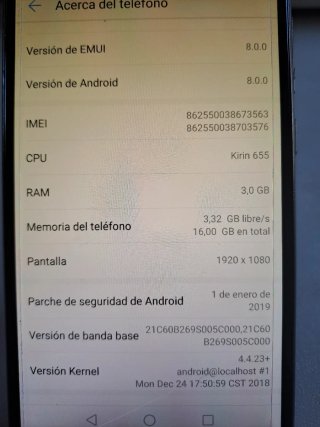 Huawei P8 Lite PRA-LX1 , 3gb,16gb,android 8.0 NFC