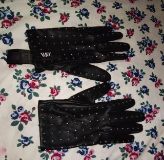 Guantes Zara Mujer Cuero Tachuelas