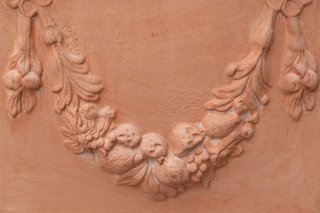 Vaso cubo festonato in Terracotta 100% Made in Ita