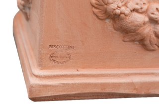 Vaso cubo festonato in Terracotta 100% Made in Ita