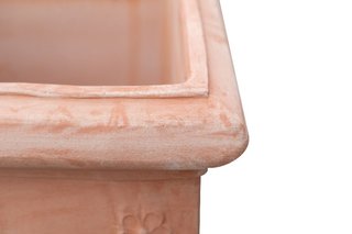 Vaso cubo festonato in Terracotta 100% Made in Ita