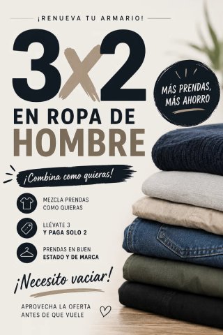 Ropa de Hombre 3x2