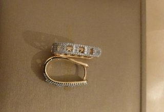 Pendientes chapados en oro 18k con circonitas