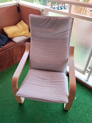 Silla Ikea Tela y Madera