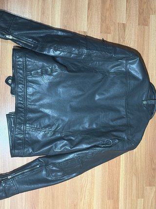 Chaqueta de cuero XDYE Negra