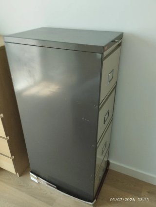 Archivador Roneo antiguo metal beige/gris