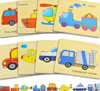 SIN ABRIR 16 piezas Puzzles de Madera
