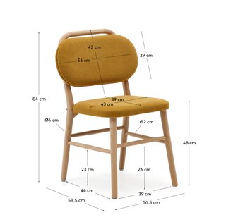 Sedia Helda Kave Home senape