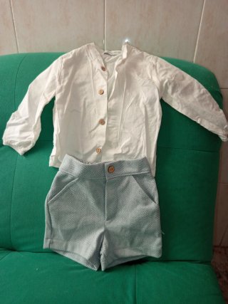 Conjunto bebé 12 meses camisa y pantalón