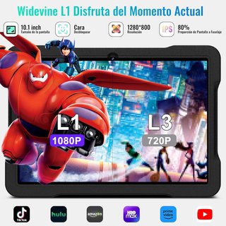 UJJ 30GB Negro Tablet Android 15 10" Niños con
